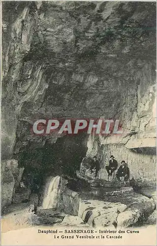 Cartes postales Dauphine Sassenage Interieur des Cuves Le Grand Vestibule et la Cascade