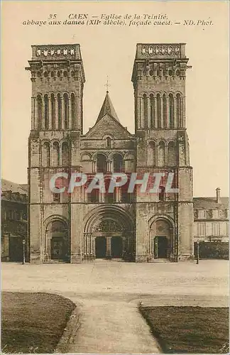 Ansichtskarte AK Caen Eglise de la Trinite Abbaye aux Dames (XIIe Siecle) Facade Ouest