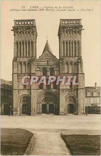 Cartes postales Caen Eglise de la Trinite Abbaye aux Dames (XIIe Siecle) Facade Ouest