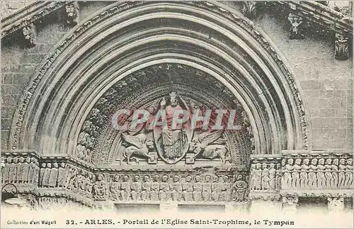 Cartes postales Arles Portail de l'Eglise Saint Trophime Le Tympan