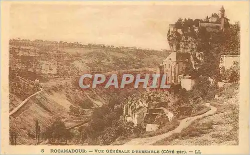 Cartes postales Rocamadour (Lot) Vue Generale d'Ensemble Cote Est