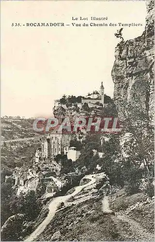 Cartes postales le Lot Illustre Rocamadour Vue du Chemin des Templiers