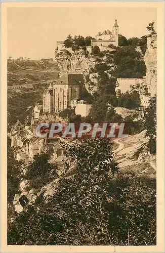 Cartes postales Le Lot Illustre Rocamadour (Lot) vu du Chemin des Templiers