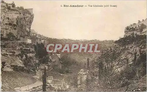 Cartes postales Roc Amadour Vue Generale (Cote Ouest)