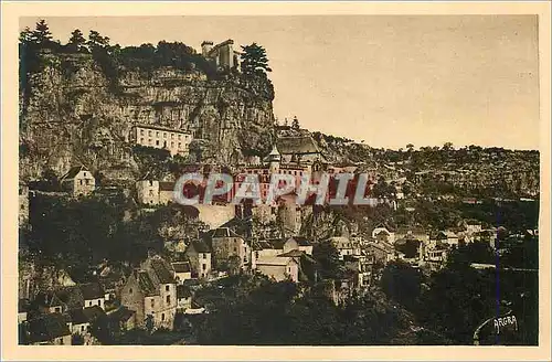 Cartes postales Rocamadour vu de la Route de Cahors