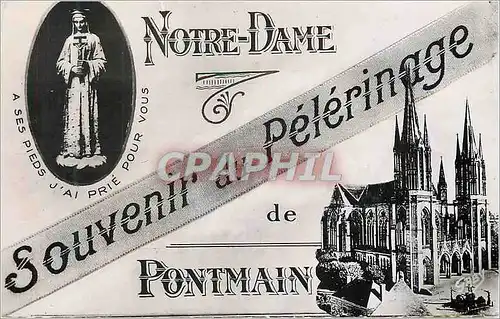 Moderne Karte Souvenir de Pelerinage de Pontmain (Mayenne)