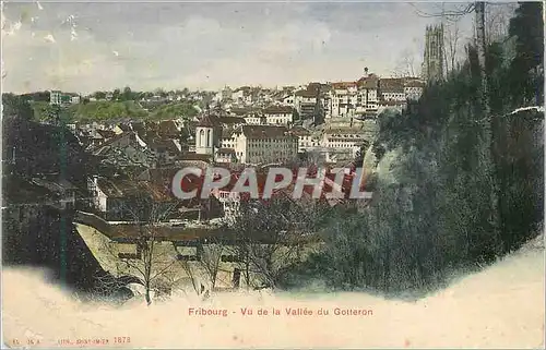 Cartes postales Fribourg vu de la Vallee du Gotteron