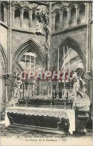 Ansichtskarte AK Saint Pol de Leon (Finistere) Le choeur de la Basilique