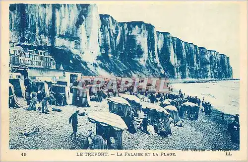 Cartes postales Le Treport La Falaise et la Plage