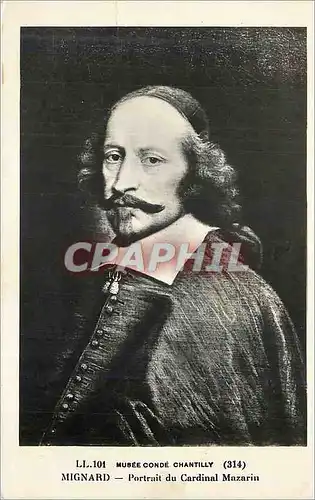 Cartes postales moderne Musee conde Chantilly (314) Mignard Portrait du Cardinal Mazarin