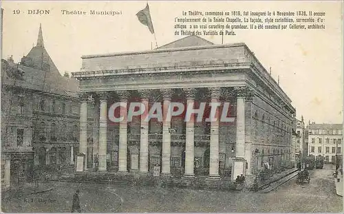 Cartes postales Dijon Theatre Municipal Le Theatre Commence en 1810