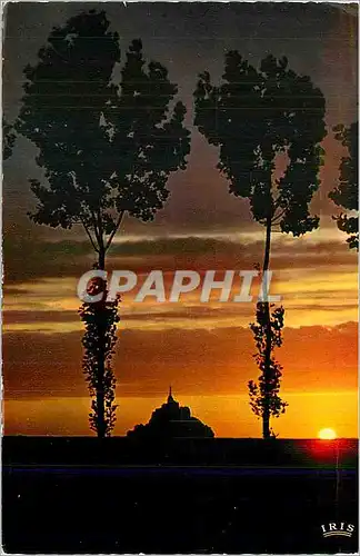 Cartes postales moderne Coucher de Soleil Sur le Mont Saint Michel