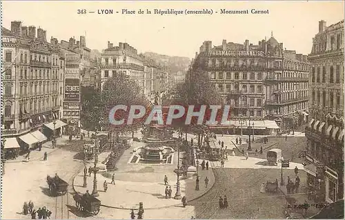 Ansichtskarte AK Lyon Place de la Republique (Ensemble) Monument Carnot