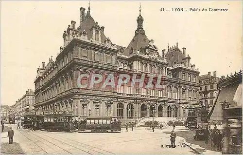 Cartes postales Lyon Palais du Commerce Tramway