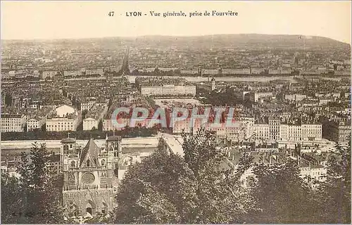 Ansichtskarte AK Lyon Vue Generale Prise de Fourviere