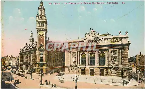 Cartes postales Lille Le Theatre et la Bourse (Cordonnier Architecte)