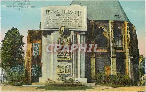 Ansichtskarte AK Lille Le Palais Rihour et le Monument aux Morts