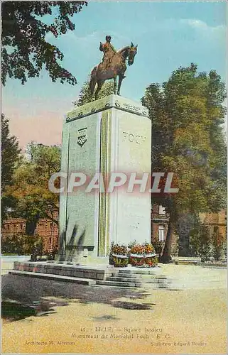 Cartes postales Lille Square Jussieu Monument du Marechal Foch
