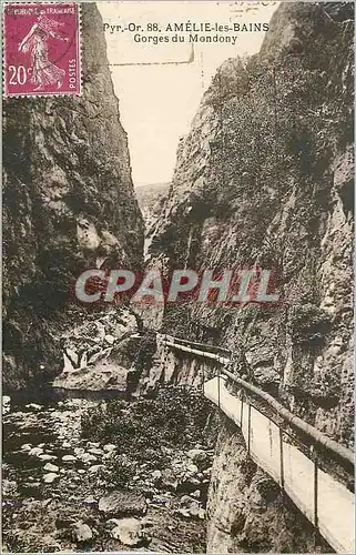 Cartes postales Pyr Or Amelie les Bains Gorges du Mondony