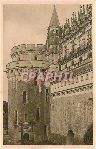 Cartes postales Chateau d'Amboise La Tour Charles VIII et Balcon de Fer Forge