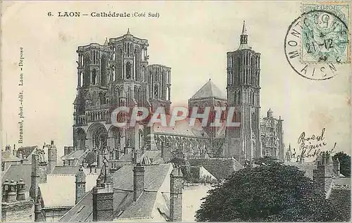 Ansichtskarte AK Laon Cathedrale (Cote Sud)