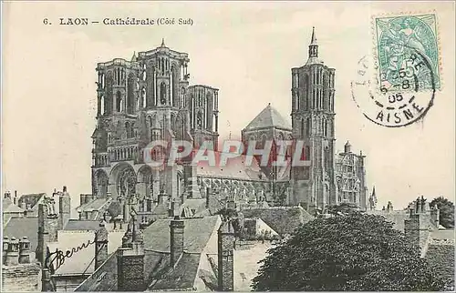 Ansichtskarte AK Laon Cathedrale (Cote Sud)