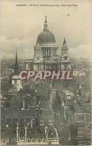 Cartes postales London St Paul's Cathedral and City Birds Eye View