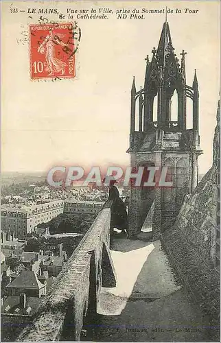 Cartes postales Le Mans Vue Sur la Ville Prise du Sommet de la Tour de la Cathedrale