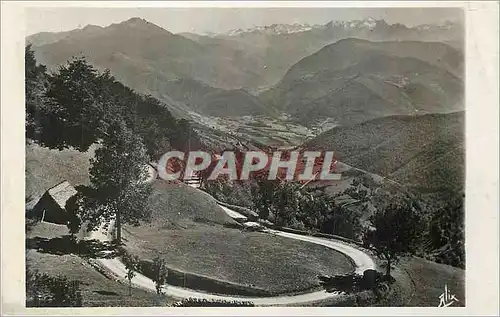 Cartes postales moderne Les Pyrenees Le Col D'Aspin Le Fer a Cheval Descente sur la Vallee d'Aure
