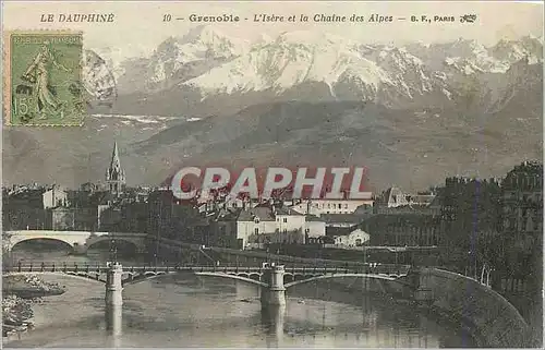 Ansichtskarte AK Le Dauphine Grenoble L'Isere et la Chaine des Alpes