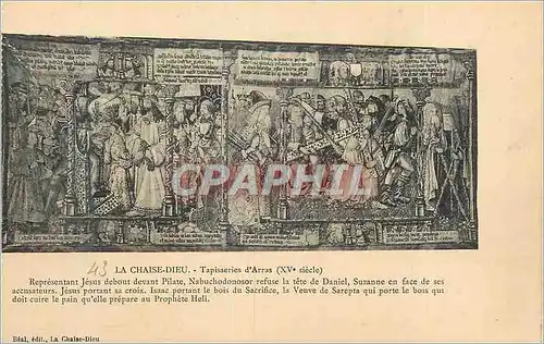 Cartes postales Chaise Dieu Tapisseries d'Arras (XVe Siecle) Representant Jesus Debout Devant Pilate