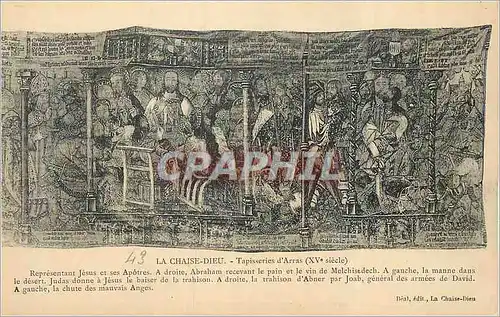 Cartes postales Chaise Dieu Tapisseries d'Arras (XVe Siecle) Representant Jesus et ses Apotres