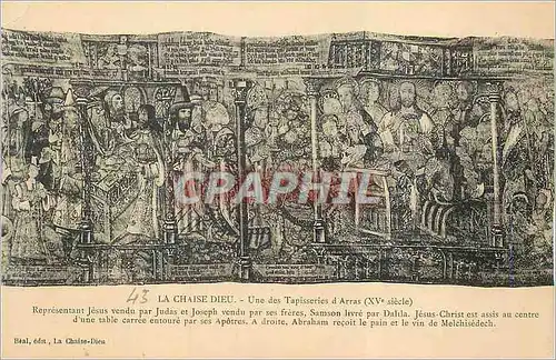 Ansichtskarte AK Chaise Dieu Une des Tapisseries d'Arras (XVe Siecle) Representant Jesus Vendu par Judas et Josep