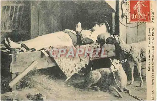 Cartes postales Salon des Artistes Francais (1910) Mort de Sainte Germaine par R de Pibrac