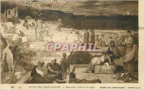 Cartes postales Musee de Longchamp Marseille Puvis de Chavannes Marseille Colonie Grecque