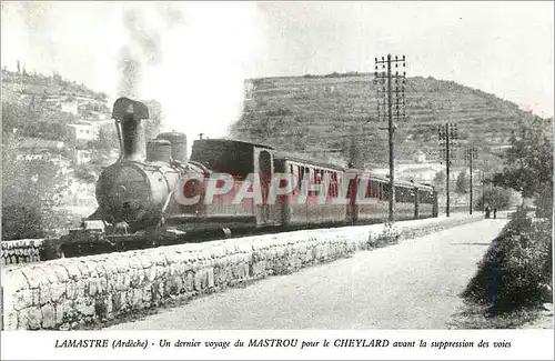 REPRO Lamastre (Ardeche) un Dernier Voyage du Mastrou pour la Cheylard avant la Suppression des Voie
