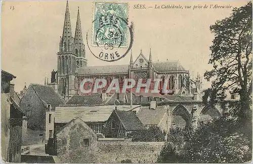Ansichtskarte AK Sees La Cathedrale Vue Prise de l'Abreuvoir