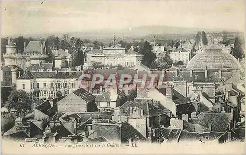 Cartes postales Alencon Vue Generale et sur le Chateau