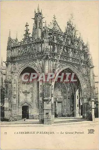 Ansichtskarte AK Cathedrale d'Alencon Le Grand Portail