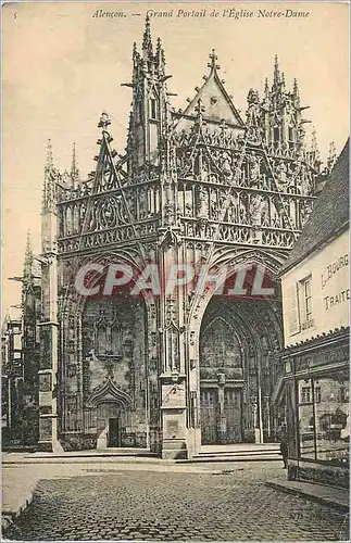 Ansichtskarte AK Alencon Grand Portail de l'Eglise Notre Dame