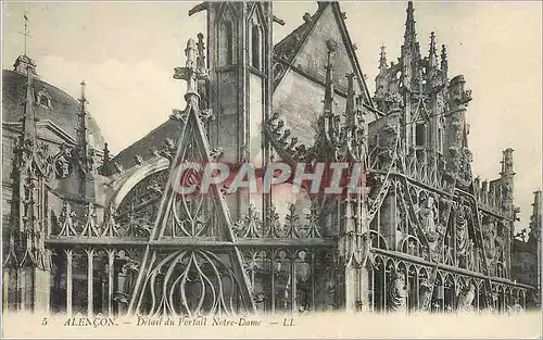 Ansichtskarte AK Alencon Detail du Portail Notre Dame