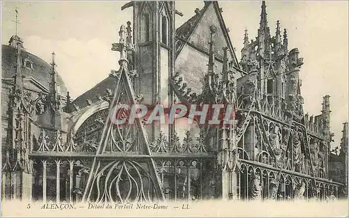 Cartes postales Alencon Detail du Portail Notre Dame