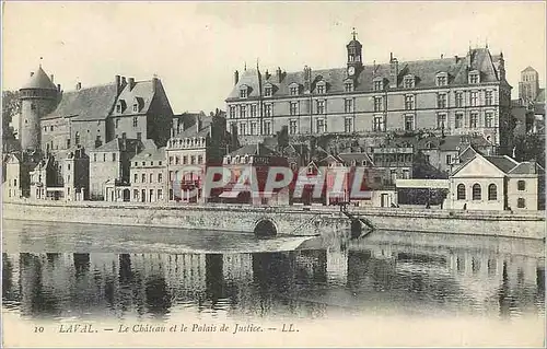 Ansichtskarte AK Laval Le Chateau et le Palais de Justice