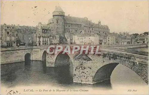 Cartes postales Laval Le Pont de la Mayenne et le Vieux Chateau
