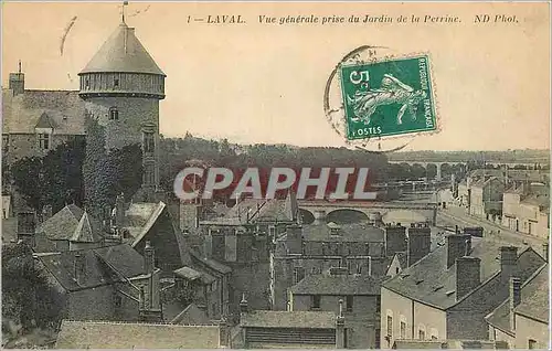 Cartes postales Laval Vue Generale prise du Jardin de la Perrine