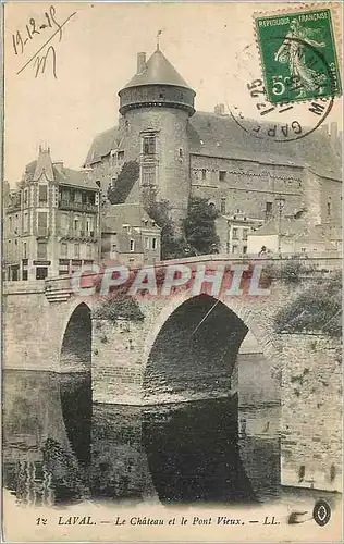 Ansichtskarte AK Laval Le Chateau et le Pont Vieux