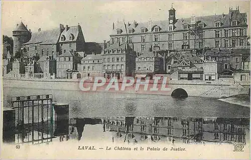 Cartes postales Laval Le Chateau et le Palais de Justice