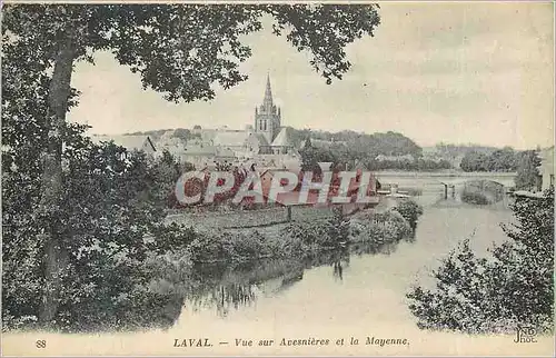 Ansichtskarte AK Laval Vue sur Avesnieres et la Mayenne