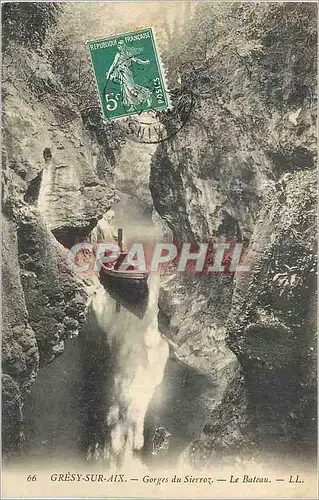 Ansichtskarte AK Gresy sur Aix Gorges du Sierroz Le Bateau