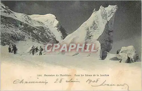 Ansichtskarte AK Ascension du Montblanc Dans les Seracs de la Jonction